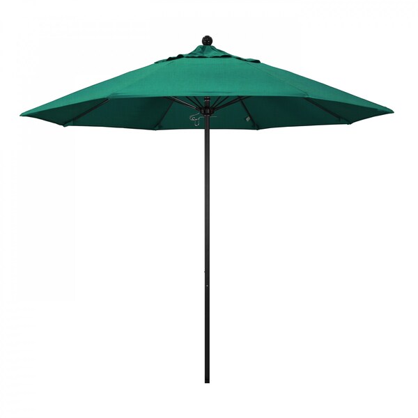 California Umbrella 9' Black Aluminum Market Patio Umbrella, Sunbrella Spectrum Aztec 194061335116 - main